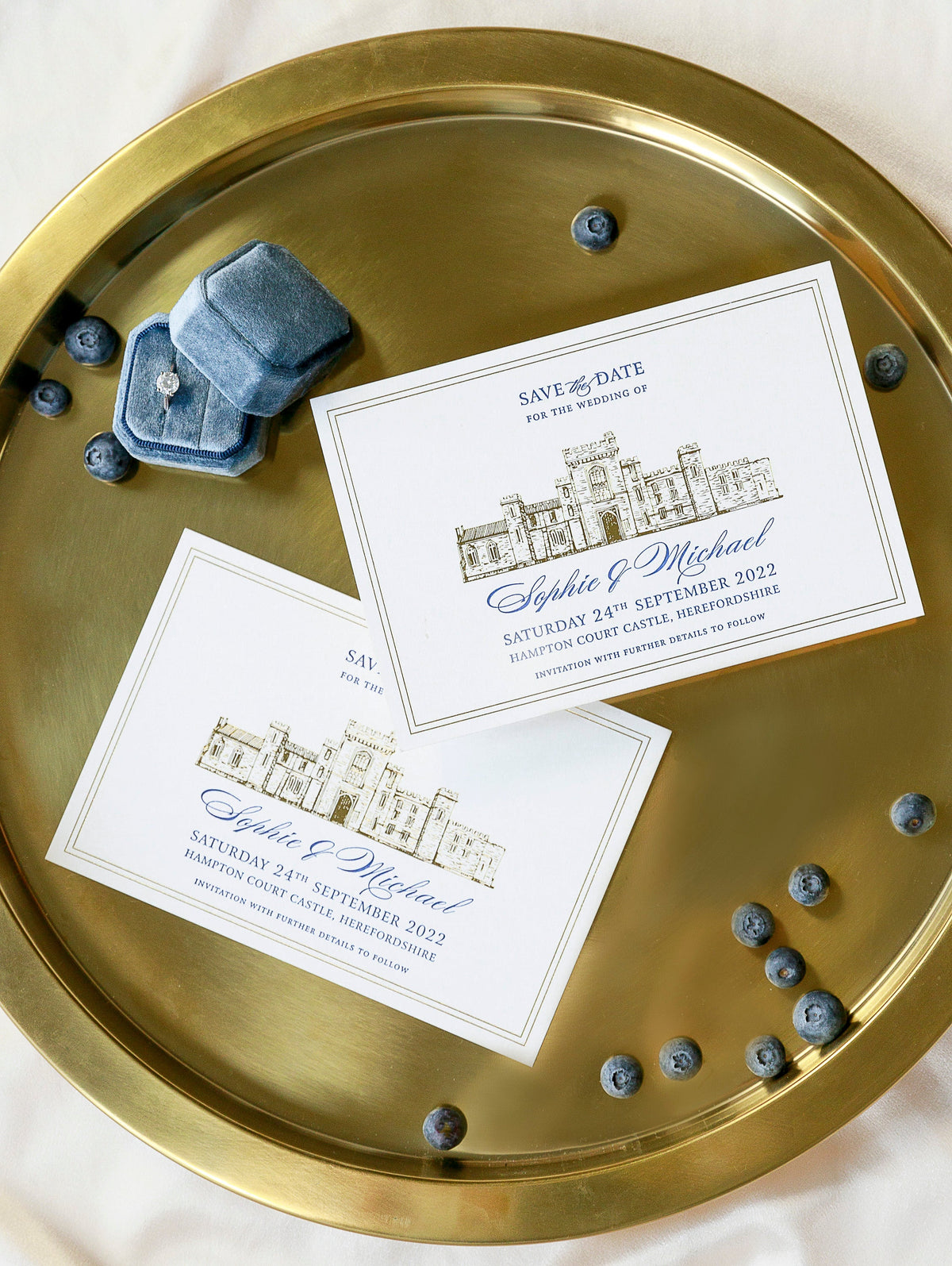 La tua sede | Lamina di lusso e stampa tipografica salva la data con busta