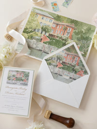 Add-on: Bespoke Artist Commission: Wedding Venue Watercolor Illustration