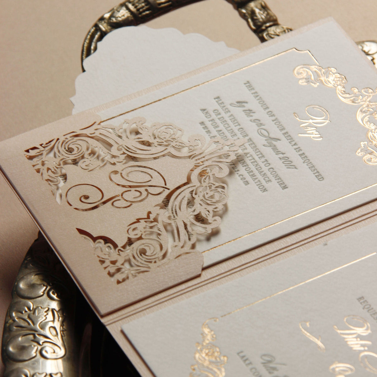 VILLA ERBA | Bespoke Luxury Venue Suite with Letterpress Trifold Lake Como, Italy Wedding