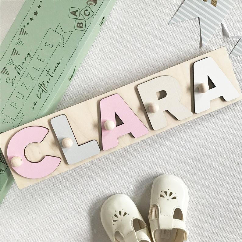 Wooden name new arrivals puzzles for toddlers