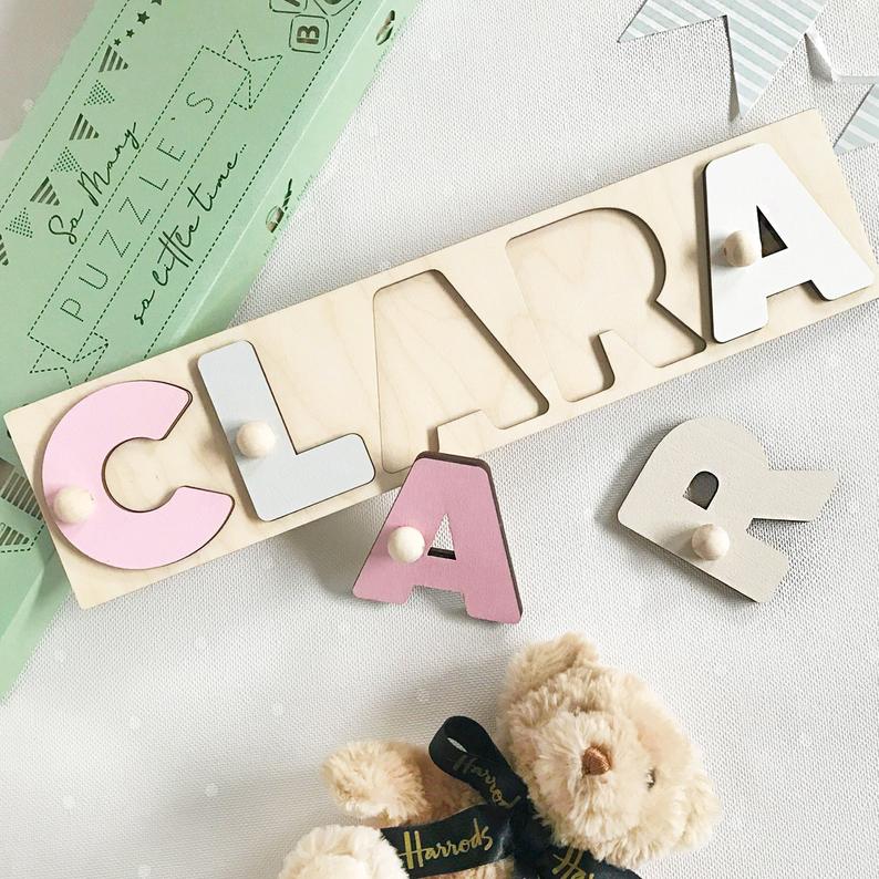 Kids wooden name new arrivals puzzle