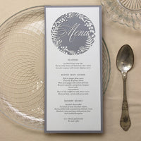 Grey Fern laser cut menu