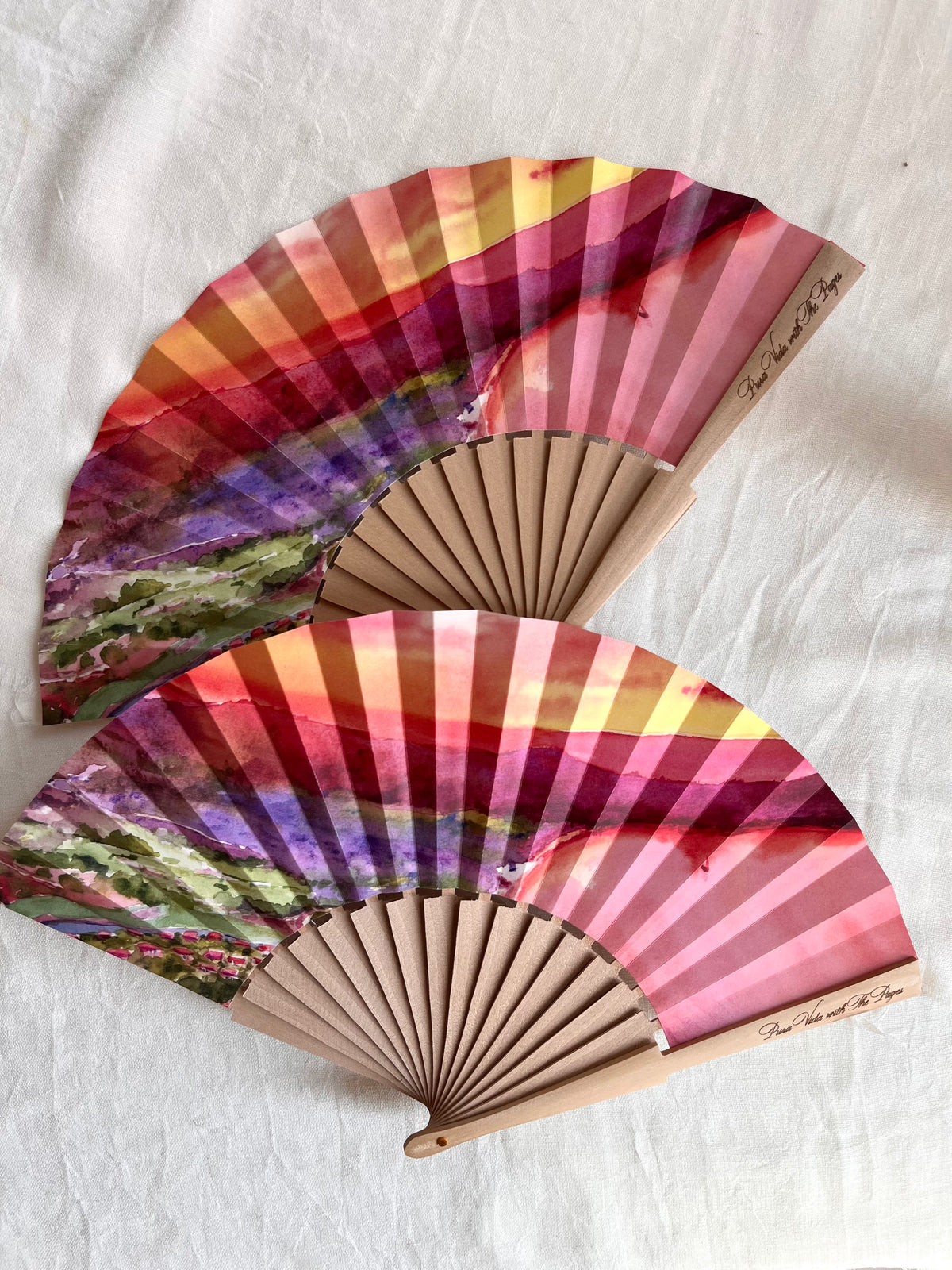 Hand Made 100% Wooden Custom Wedding Fan with your Venue Engraved with your Logo