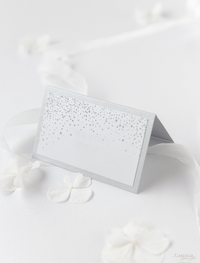 Tarjeta de invierno blanco, lugar de copo de nieve