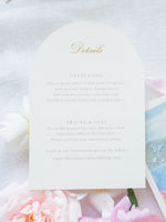 Watercolour Santorini Pocketfold Wedding Invitation Suite | Bespoke Commission F&V