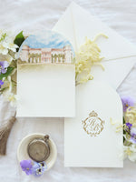Arch Thank You Cards  | Watercolour Venue Drawing | Bespoke Commission H&B