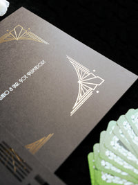 Luxury Boxed Invitation: Gold Foil Casino, Las Vegas Art Deco Wedding Invitation | Bespoke Commission T&A, The Wedding Salons at Wynn Las Vegas