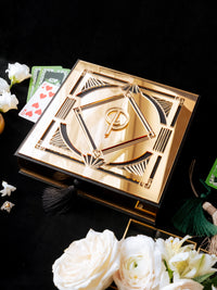 Luxury Boxed Invitation: Gold Foil Casino, Las Vegas Art Deco Wedding Invitation | Bespoke Commission T&A, The Wedding Salons at Wynn Las Vegas