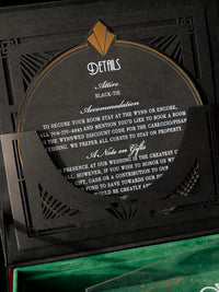 Luxury Boxed Invitation: Gold Foil Casino, Las Vegas Art Deco Wedding Invitation | Bespoke Commission T&A, The Wedding Salons at Wynn Las Vegas