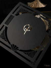 Luxury Boxed Invitation: Gold Foil Casino, Las Vegas Art Deco Wedding Invitation | Bespoke Commission T&A, The Wedding Salons at Wynn Las Vegas
