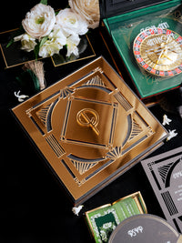 Luxury Boxed Invitation: Gold Foil Casino, Las Vegas Art Deco Wedding Invitation | Bespoke Commission T&A, The Wedding Salons at Wynn Las Vegas