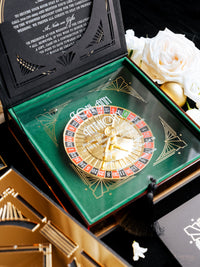 Luxury Boxed Invitation: Gold Foil Casino, Las Vegas Art Deco Wedding Invitation | Bespoke Commission T&A, The Wedding Salons at Wynn Las Vegas