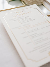 Luxurious Pocket Invitation for Desert Wedding in La Quinta California |  Palm Trees | Bespoke Commission A&H