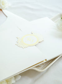 Luxury Wedding Invitation with BESPOKE | Gold Foil Monogram | Watercolor Venue Painting | The Windsor Arms Hotel, Toronto