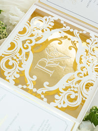 Scatola su misura Golden Couture: design personalizzato 3D | Commissione R&amp;N su misura