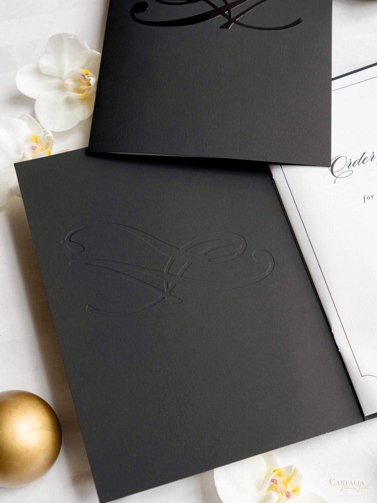 BESPOKE Order Of Service Booklet With Foil Monogram