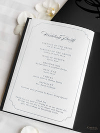 BESPOKE Order Of Service Booklet With Foil Monogram