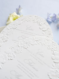 Oval 3D Sculpted Menu | Letterpress on 330gsm Premium Ivory Matt Cardstock