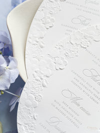 Oval 3D Sculpted Menu | Letterpress on 330gsm Premium Ivory Matt Cardstock