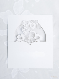Bespoke Laser Cut Place Card | Butterflies & Flowers