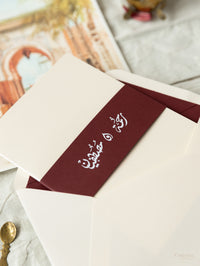 Invito a nozze triplo marocchino in Borgogna e Champagne | Palazzo Faraj | Commissione su misura M&amp;R