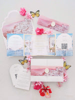 Watercolour Santorini, Greece Wedding Invitation Suite | Bespoke Commission A&A