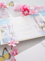 Watercolour Santorini, Greece Wedding Invitation Suite | Bespoke Commission A&A