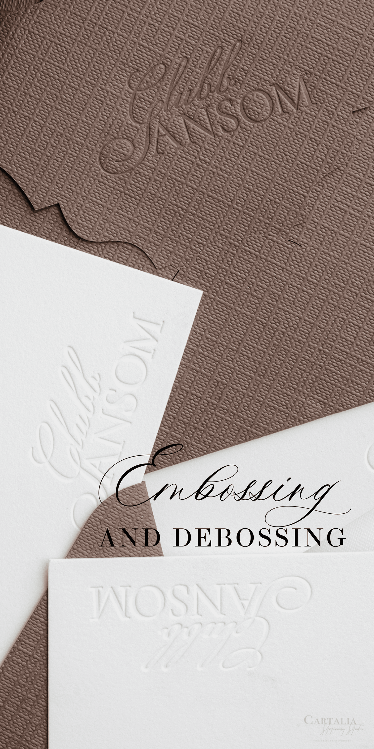 Add-on: Custom Embossing & Debossing | Luxury Wedding Invitation & Stationery Upgrade
