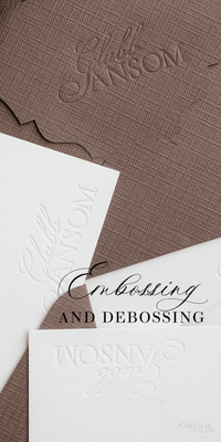 Add-on: Custom Embossing & Debossing | Luxury Wedding Invitation & Stationery Upgrade