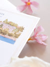 Watercolor Save The Date with Gold Foil Venue Sketch | Swiss Rivera