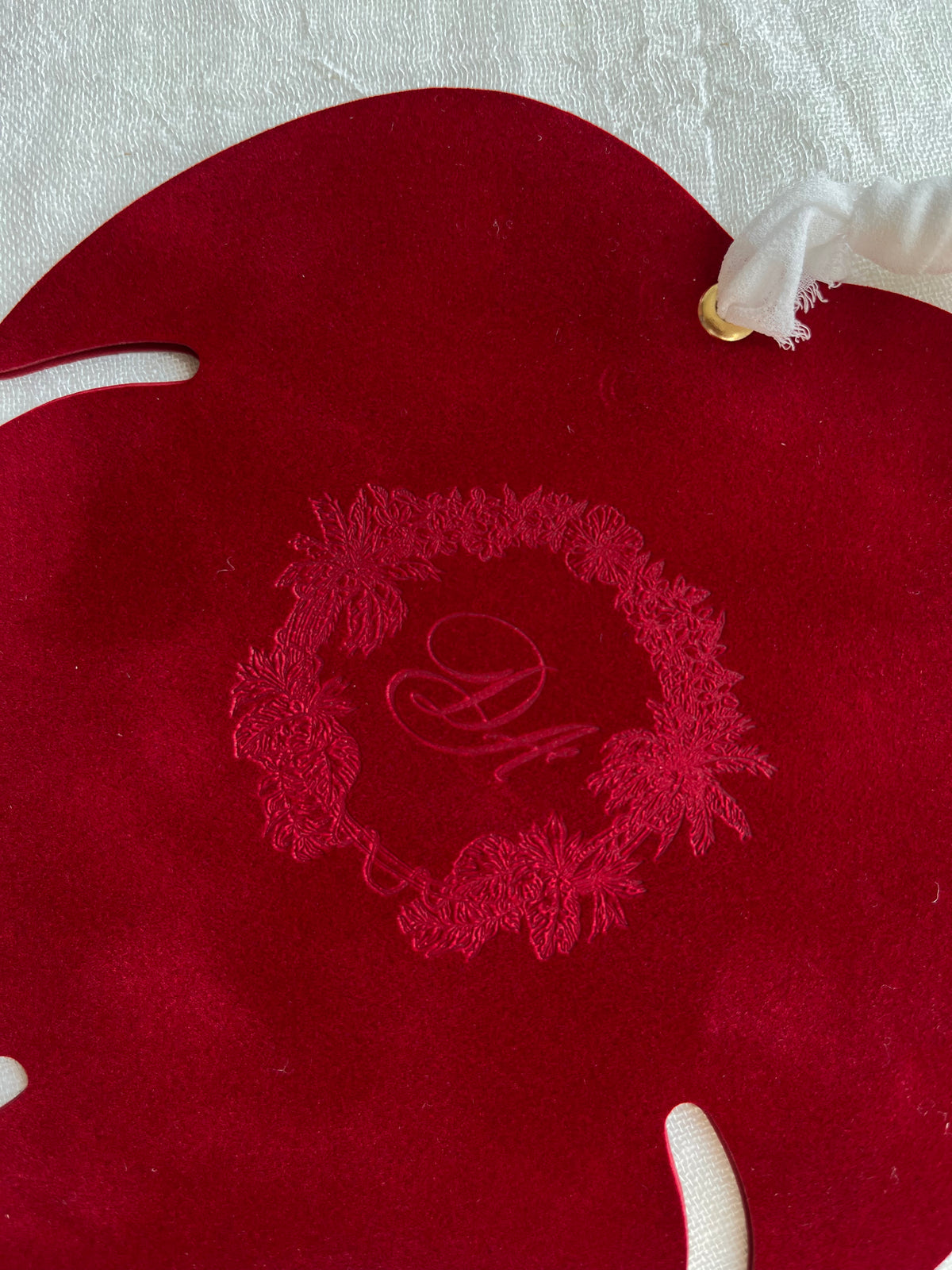 Custom Wedding Fan / Booklet for Tropical and Destination Wedding in Velvet