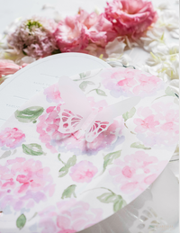 Butterflies & Flowers | an Oval Menu with Letterpress & Tassel