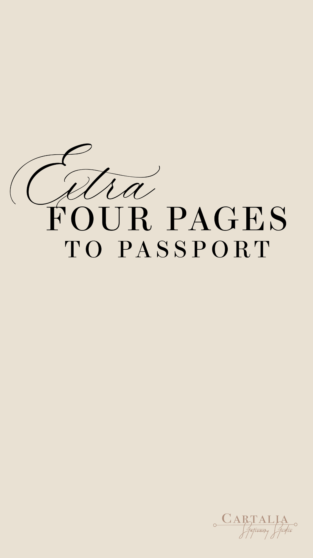 Complétude: 4 pages supplémentaires au passeport (informations / détails de l'hôtel) etc carte supplémentaire