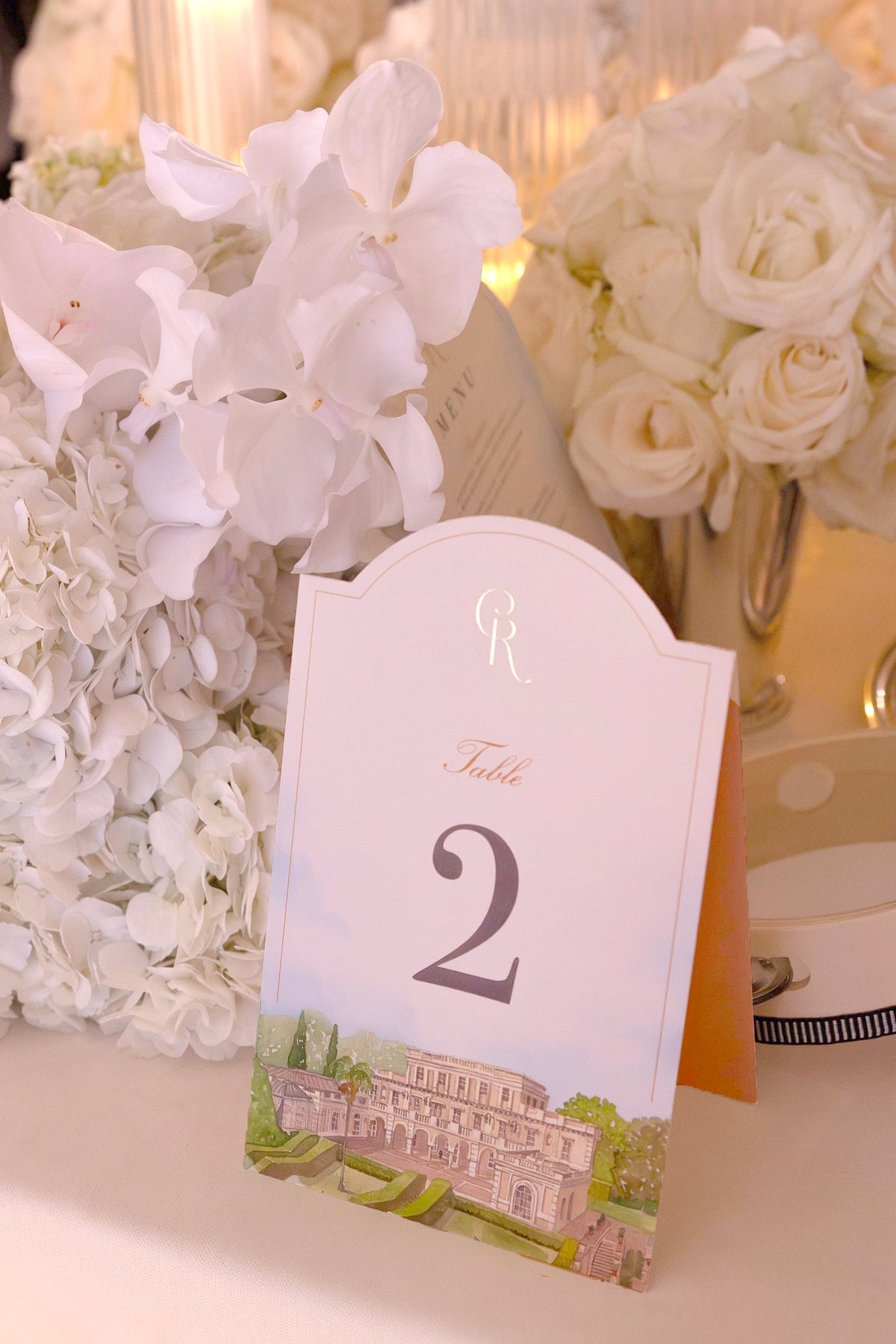 Carte numeriche da tavolo ad arco di lusso | Villa del Balbianello, Matrimonio sul Lago di Como