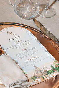 Design del menu con piastra ad arco | Villa del Balbianello