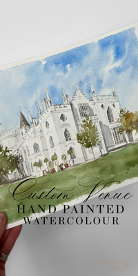 Add-on :Bespoke Artist Commission: Wedding Venue Watercolor Illustration