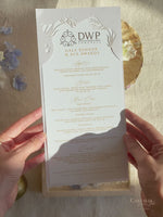 DWP Congress Menu with Gold Foil, Laser Cut Coral Reef | Rhodes Island, Greece