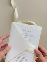 Luxury Classic Satin Board Wedding Invitation