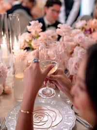 Bespoke Rose Floral Plexi Menu  | Rebecca Bloom's Lake Como Wedding | Villa Balbiano