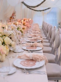 Bespoke Rose Floral Plexi Menu  | Rebecca Bloom's Lake Como Wedding | Villa Balbiano