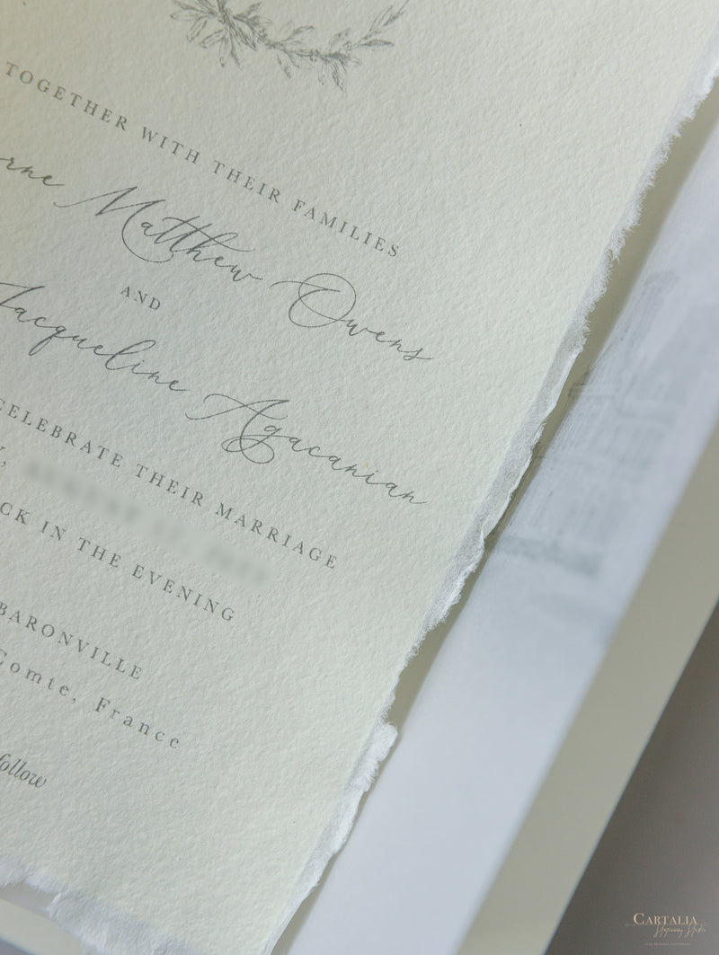 CHÂTEAU DE BARONVILLE Wedding Invitations | Bespoke Commision for B & T