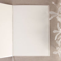 Luxury Embossed Metallic White Order of Service / Menu