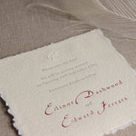 Royal Save the Date Bordo ondulato Vera carta italiana 100% cotone