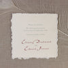 Royal Save the Date Bordo ondulato Vera carta italiana 100% cotone