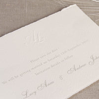 White traditionnel Save the Date / Merci / Réponse Carte