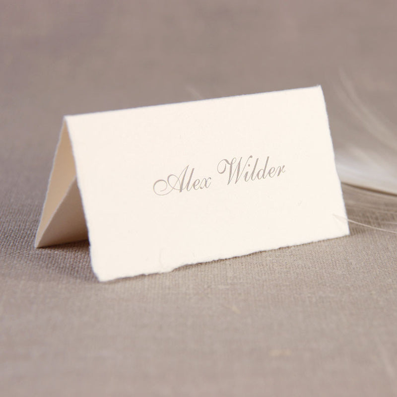 Traditional White Place Card