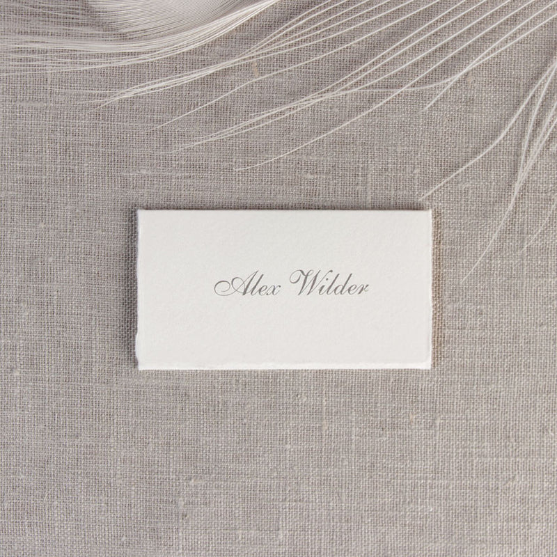 Traditional White Place Card