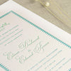Invito per il giorno delle nozze con carta tipografica spessa da 700 g/m²