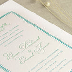 700 gsm Luxury Board Thick Letterpress Wedding Day Invitation