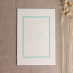 Mint Letterpress Wedding Reply Card, Rsvp